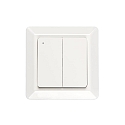 Tasto 2 elemento, controllabile via Bluetooth, lucido, bianco