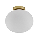 Nordlux Ceiling luminaire ALTON, E27, IP20, brass, glass opal white