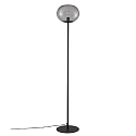Nordlux Floor lamp ALTON, E27, IP20, black, glass smoky