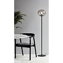 Nordlux Floor lamp ALTON, E27, IP20, black, glass smoky
