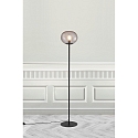Nordlux Floor lamp ALTON, E27, IP20, black, glass smoky