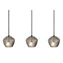 Nordlux Luci a sospesione ORBIFORM 3-Lampadine E14 IP20, Ottone, colori del fumo, Nero 