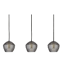 Nordlux Luci a sospesione ORBIFORM 3-Lampadine E14 IP20, Ottone, colori del fumo, Nero 