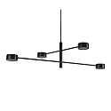 Nordlux Luminaire  suspension CLYDE 4 flammes IP20, noir, noir mat gradable