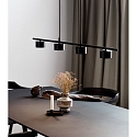 Nordlux Luminaire  suspension CLYDE 4 flammes IP20, noir, noir mat gradable