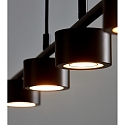 Nordlux Luminaire  suspension CLYDE 4 flammes IP20, noir, noir mat gradable