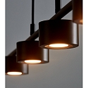 Nordlux Luminaire  suspension CLYDE 4 flammes IP20, noir, noir mat gradable
