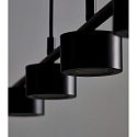 Nordlux Luminaire  suspension CLYDE 4 flammes IP20, noir, noir mat gradable