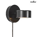 Nordlux Luminaire mural CLYDE IP20, noir , noir mat gradable