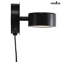 Nordlux Luminaire mural CLYDE IP20, noir , noir mat gradable