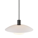 Nordlux Pendant luminaire VERONA, E27, IP20, black, glass opal white