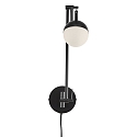 Luminaire mural CONTINA G9 IP20, blanc opale, noir , noir brillant 