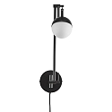 Nordlux Luminaire mural CONTINA G9 IP20, blanc opale, noir , noir brillant 