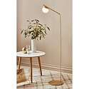 Nordlux Lampadaire CONTINA G9 IP20, mat, laiton, blanc opale, blanche 