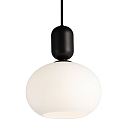 Nordlux Pendant luminaire NOTTI, E27, IP20, glass opal white, mocha