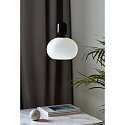 Nordlux Pendant luminaire NOTTI, E27, IP20, glass opal white, mocha