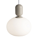 Nordlux Luminaire  suspension NOTTI E27 IP20, gris, mat, blanche 