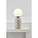 Nordlux Lampe de table NOTTI E14 IP20, gris, mat, blanche 