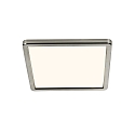 LED Ceiling luminaire OJA SQUARE 29, 14,5W, 3000/4000K, 1600lm, IP20, ring white and brushed nickel