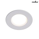 Nordlux LED Recessed luminaire MAHI Bathroom luminaire, 8,5W, 3000K, 621lm, IP65, white