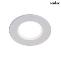 Nordlux LED Recessed luminaire MAHI Bathroom luminaire, 8,5W, 3000K, 621lm, IP65, white