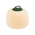 Battery lamp KETTLE TO-GO 36 IP65, green, mat, white dimmable