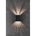Nordlux LED Wall luminaire FOLD 10 LED Outdoor luminaire, 2x 3,5W, 3000K, up to 2x 250lm, IP54, black