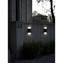 Nordlux LED Wall luminaire FOLD 15 LED Outdoor luminaire, 2x 3,5W, 3000K, up to 2x 250lm, IP54, black