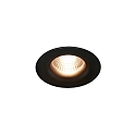 Nordlux Downlight STARKE rotondo IP20, Lucido, Nero dimmerabile