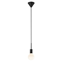 Luci a sospesione PACO 1-Lampadina E27 IP20, Opaco, Nero