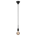 Luci a sospesione PACO 1-Lampadina E27 IP20, Opaco, Nero