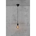 Luci a sospesione PACO 1-Lampadina E27 IP20, Opaco, Nero