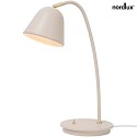 Nordlux Lampe de table FLEUR E14 IP20, beige, mat, noir , blanche