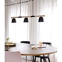 Nordlux Luminaire à suspension THEO 3 flammes GU10 IP20, mat, noir  Nordlux Luminaire à suspension THEO 3 flammes GU10 IP20, mat, noir