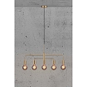 Nordlux Luci a sospesione GLOOM 5-Lampadine E27 IP20, Opaco, Ottone, Nero
