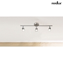 Nordlux Luminaire de plafond AVENUE LED 3 flammes GU10 IP20, acier brossé