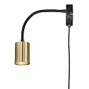 wall luminaire EXPLORE FLEX ARM with switch, with plug GU10 IP20, brushed brass, black matt