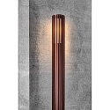 Nordlux bollard lamp ALUDRA 95 E27 IP44, seaside metallic brown dimmable