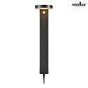 Nordlux LED Solar-Standleuchte RICA ROUND, mit PIR-Sensor und Erdspieß, IP44, 5W 3000K, schwarz