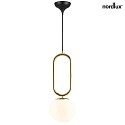 design for the people by Nordlux Luminaire à suspension SHAPES 27 E27 IP20, scintillant, laiton, noir 