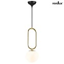 design for the people by Nordlux Luminaire à suspension SHAPES 27 E27 IP20, scintillant, laiton, noir 