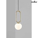 design for the people by Nordlux Luminaire à suspension SHAPES 27 E27 IP20, scintillant, laiton, noir 