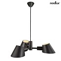design for the people by Nordlux Luci a sospesione STAY 3-Lampadine E27 IP20, Opaco, Nero