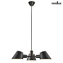 design for the people by Nordlux Luci a sospesione STAY 3-Lampadine E27 IP20, Opaco, Nero