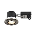 Nordlux recessed luminaire UMBERTO GU10 IP44, nickel dimmable 7,5W