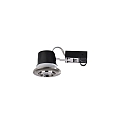 Nordlux recessed luminaire UMBERTO GU10 IP44, nickel dimmable 7,5W