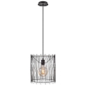 Luci a sospesione ELVIS 1-Lampadina E27, nero dimmerabile