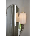Luminaire à suspension MILFORD 20 2,0 E27 IP20, laiton, blanc opale