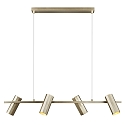 pendant luminaire ALANIS 4 flames GU10 IP20, matt, brass 