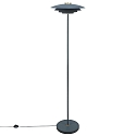 Lampada da terra BRETAGNE G9 IP20, Grigio, Ottone spazzolato 
